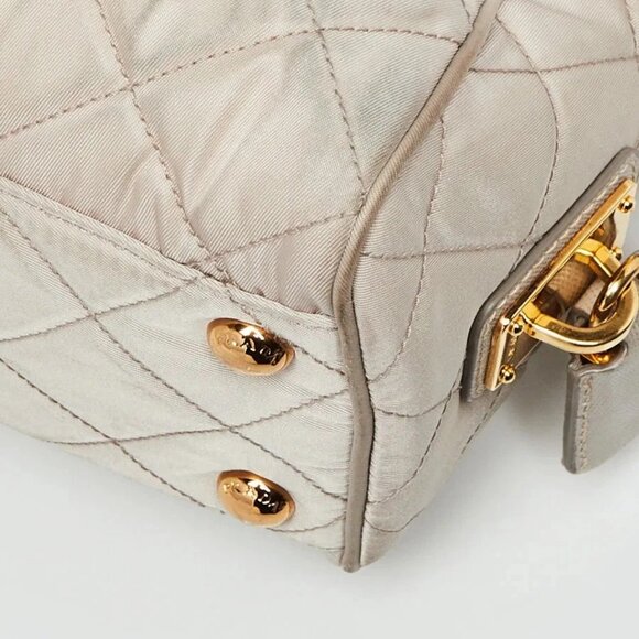 Prada Pomice Tessuto Impuntu Nylon Chain Flap Bag BR4965 - Picture 10 of 12